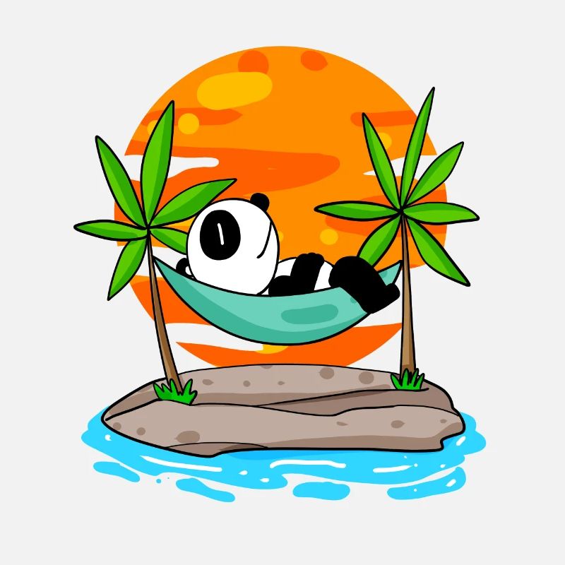 Panda sur la plage