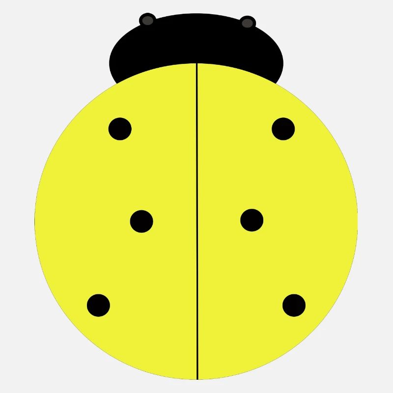 Coccinelle Jaune à Points Noirs