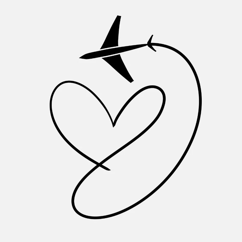 Avion Flyer avec coeur