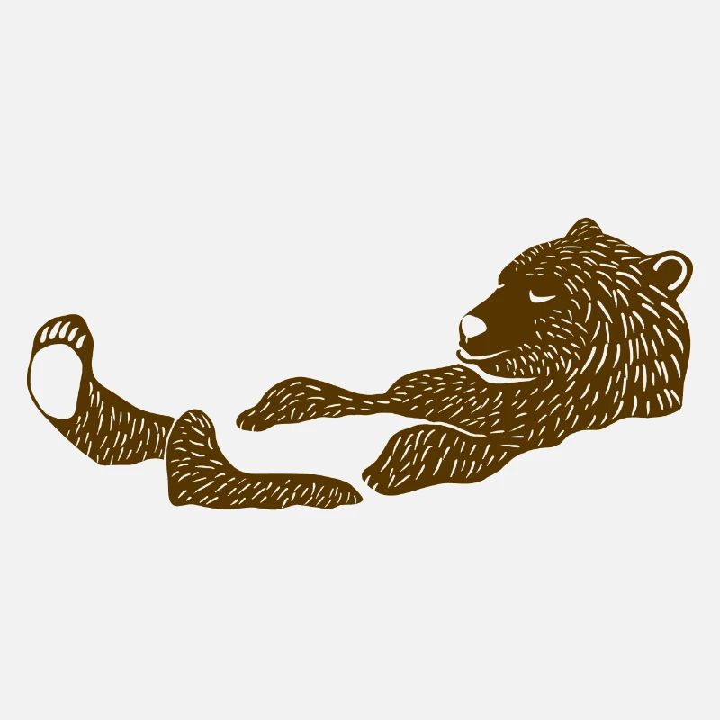 Lion Relaxation Silhouette Design
