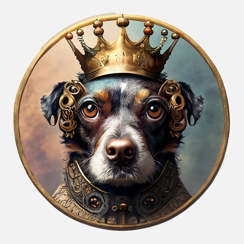 Königlicher Hund mit Krone