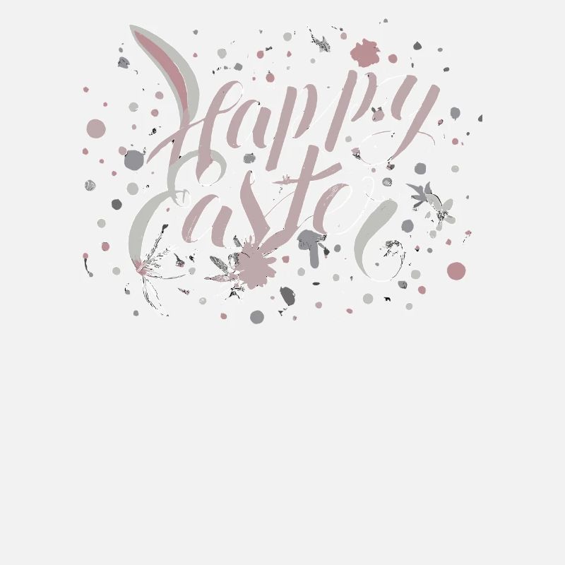 Easter greeting with floral lettering