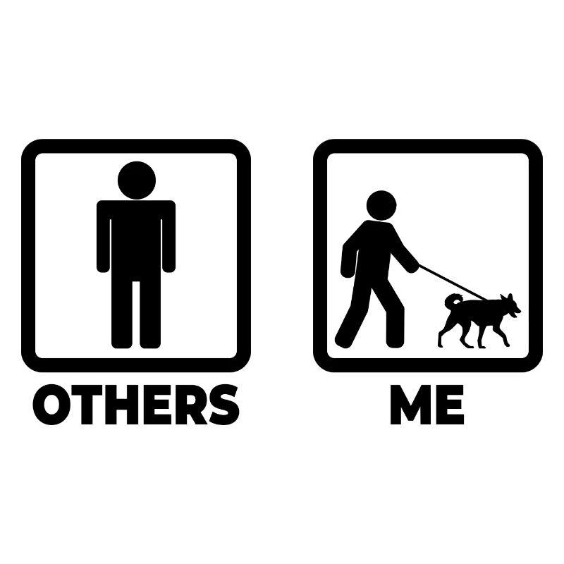 Hundebesitzer Strichmännchen