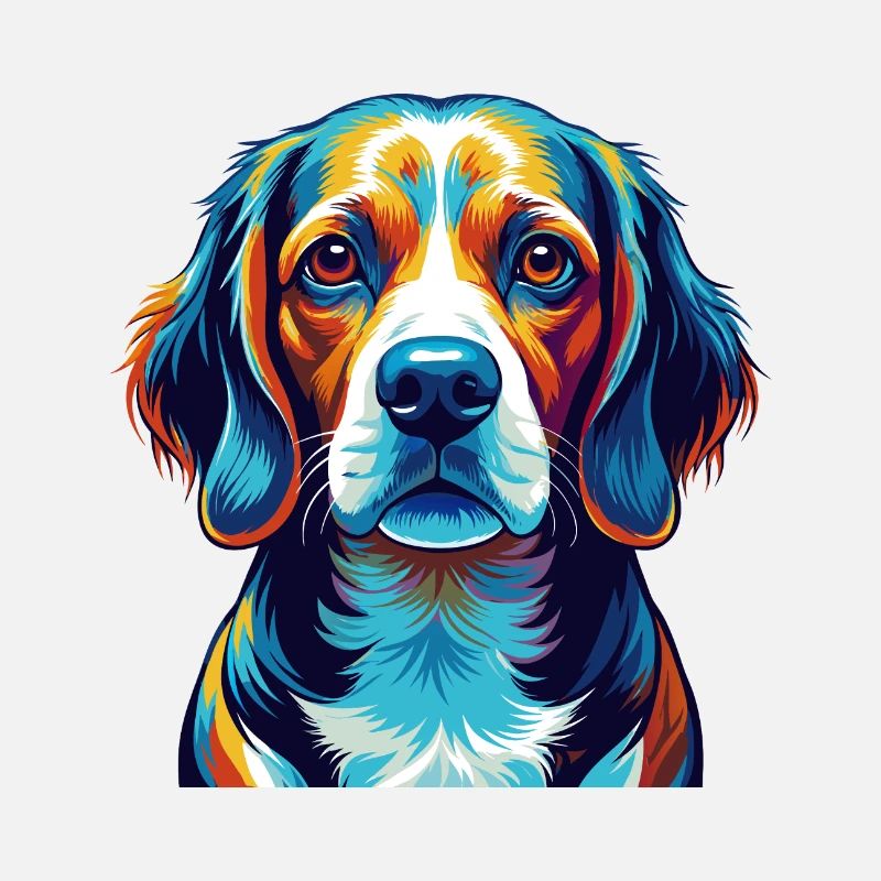 Beagle Harrier Hunderasse Bunte Karikatur Kawaii