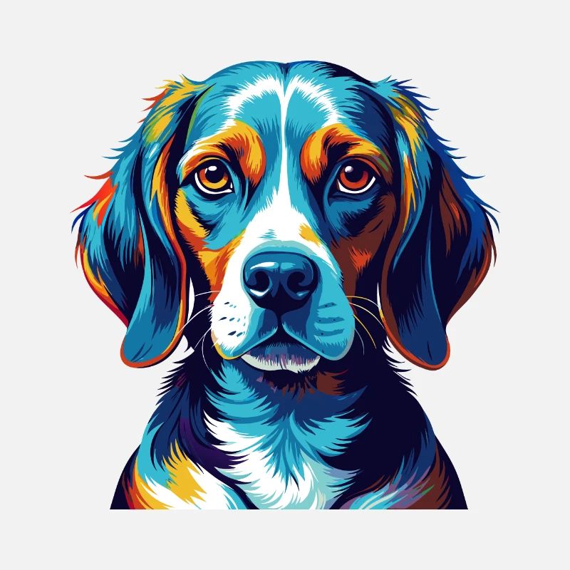 Beagle Hunderasse Bunte Karikatur Kawaii