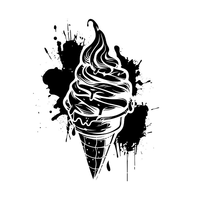 Cornet de crème glacée glace molle