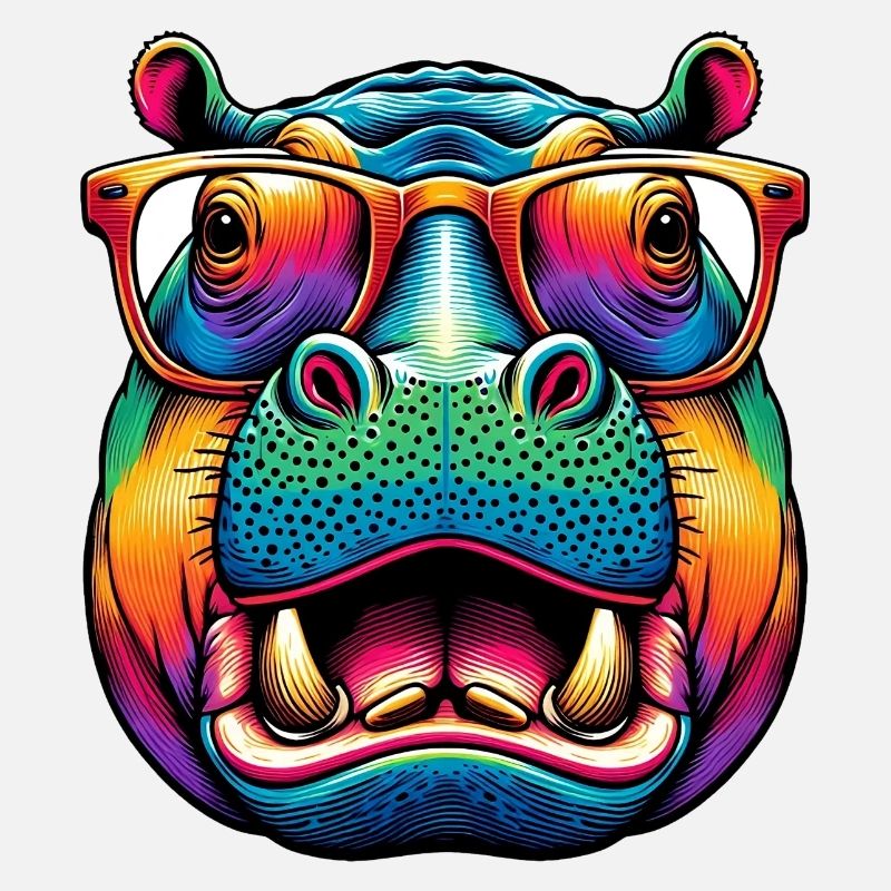 Hippopotame à lunettes