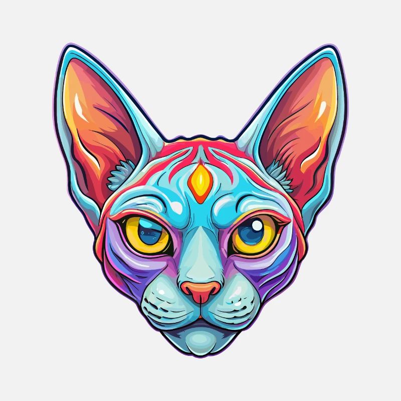 rouge Devon Rex Chat Race Dessin animé Kawaii Animal Pet