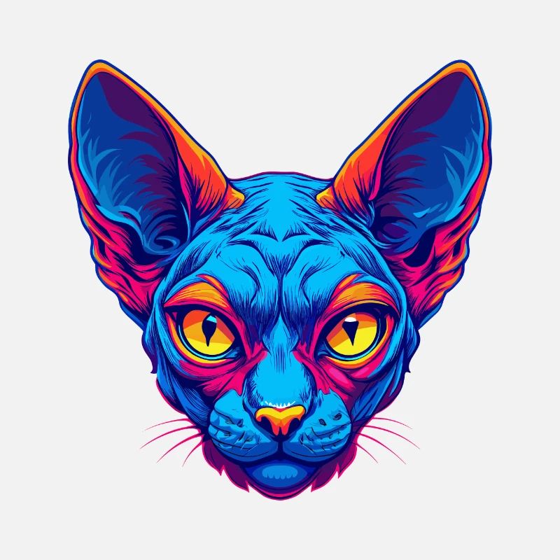 Red Devon Rex Cat Breed Cartoon Kawaii Animal Pet