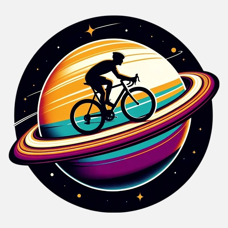 Cycliste sur Saturne
