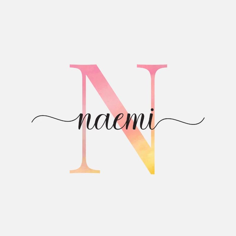 N | Monogram | Name | Naemi |Watercolor