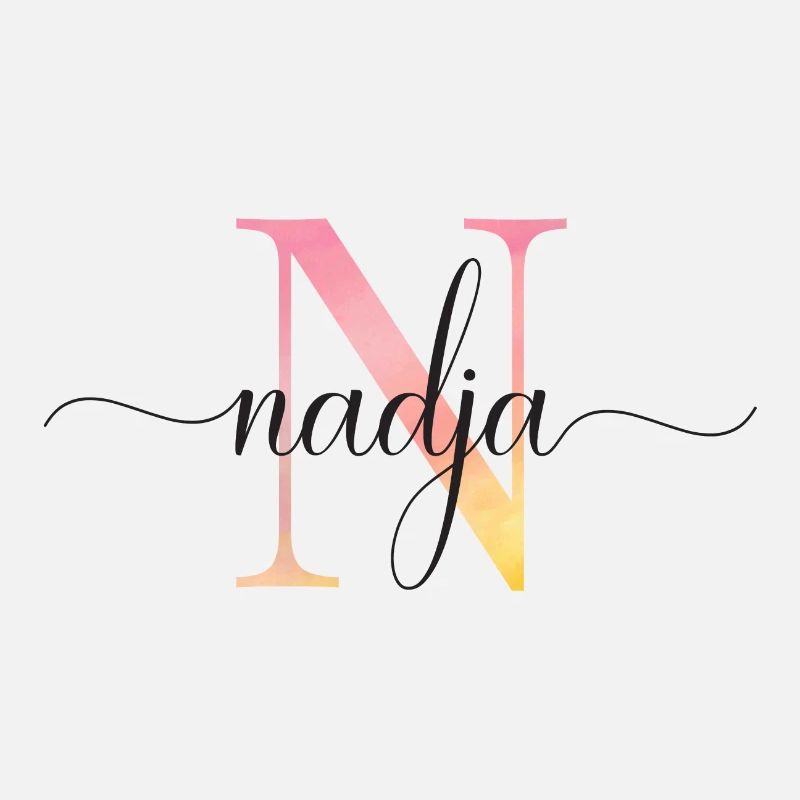 N | Monogramme | Nom | Nadja |Aquarelle