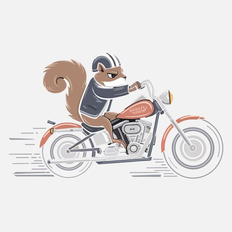 Cavalier d’écureuil à vélo