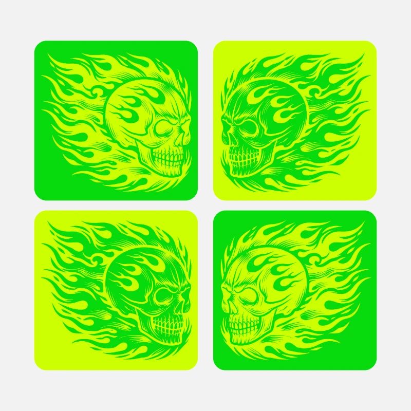 Flammender Totenkopf – Biker & Rocker Style