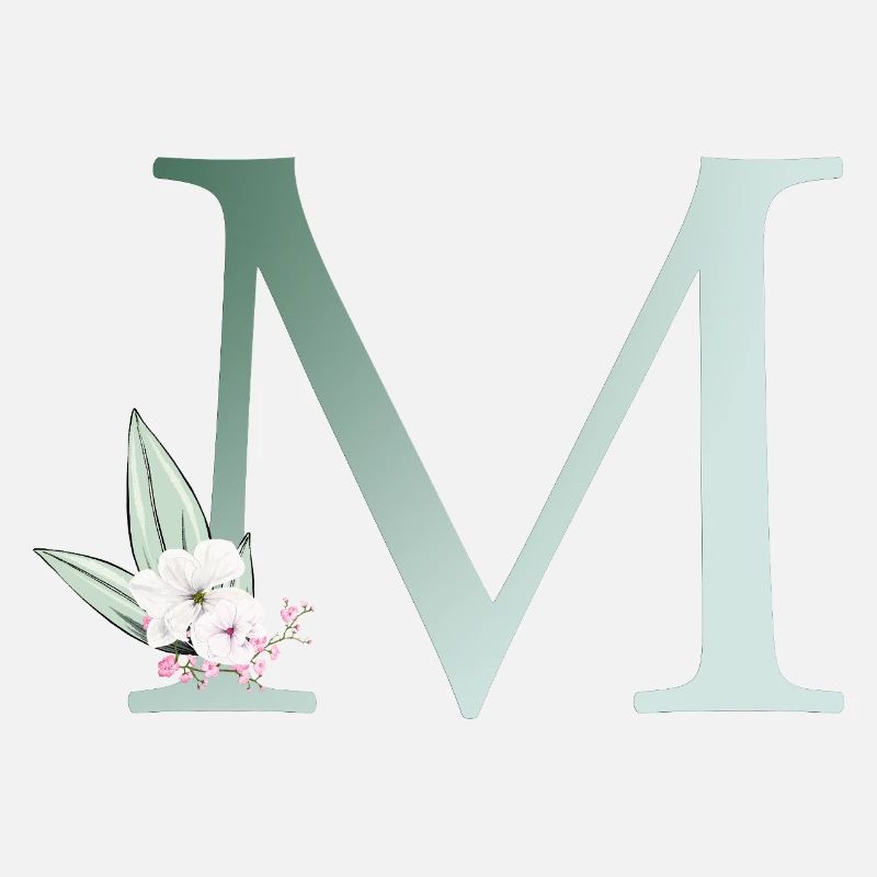 M Monogram, Floral, Personnalisable