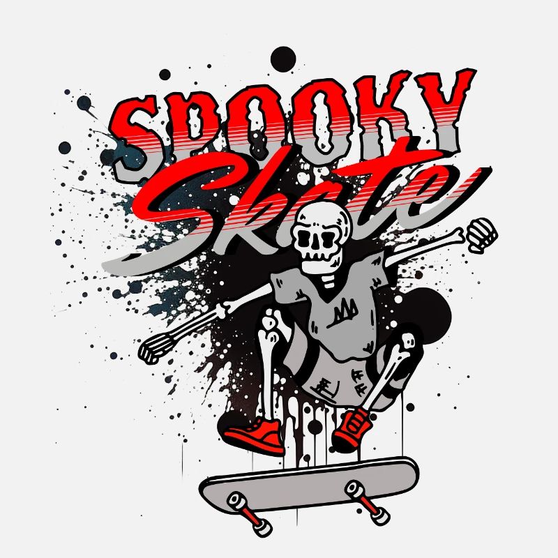 Skull Skateboard Graffiti Design