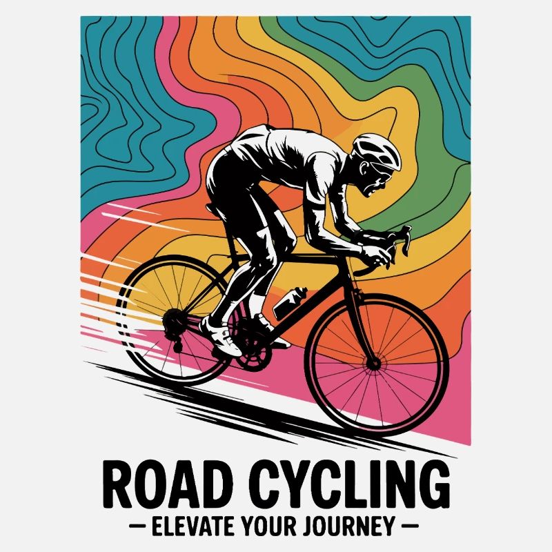 1970s Road Cycling – Retro Map Tee