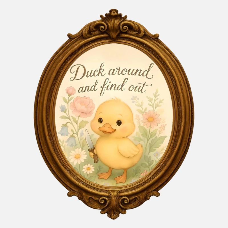 Canard aquarelle « Canard et découvre » - Meme