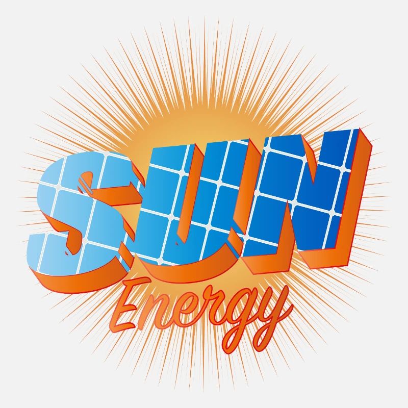 Typography with solar cells and bright sun