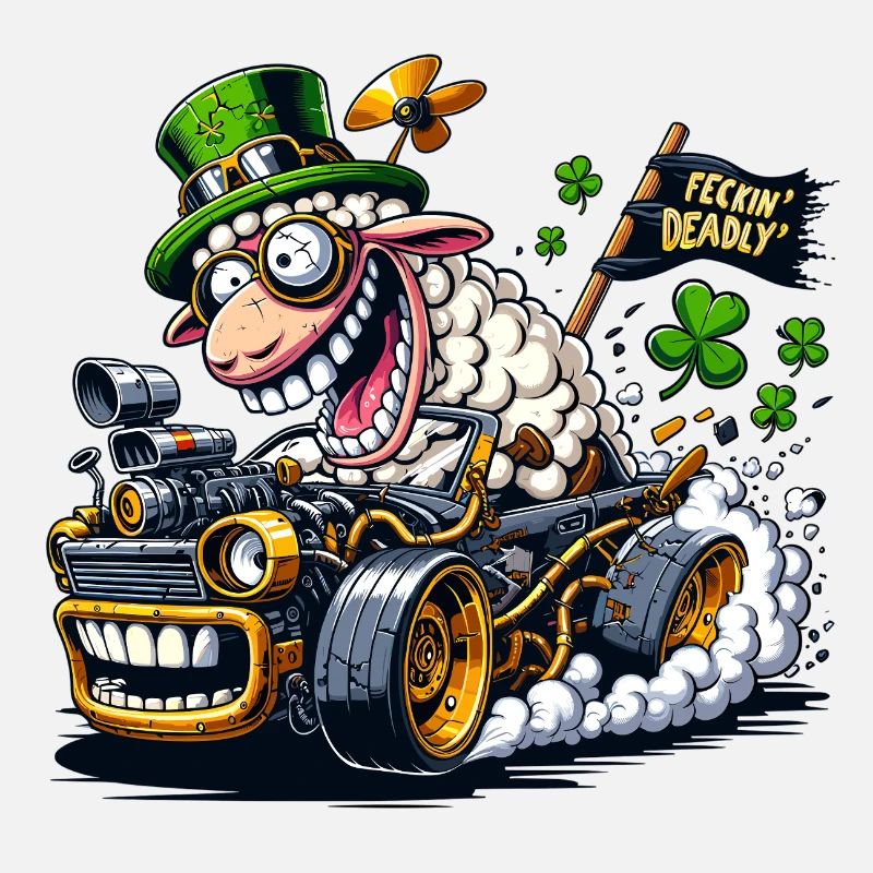 Leprechaun Schaf St. Patrick's Day Auto