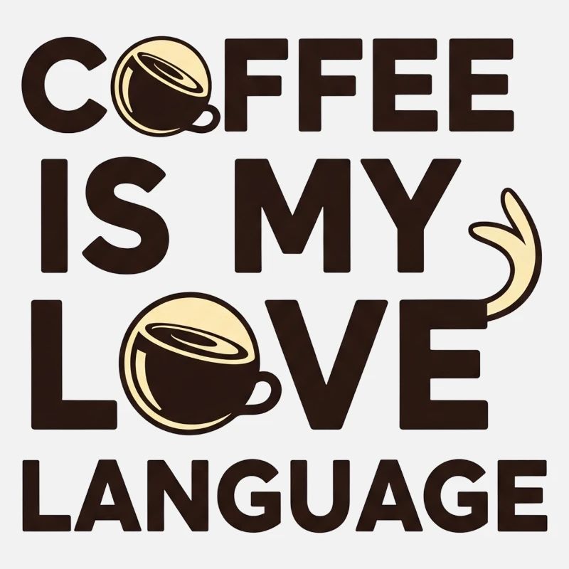 Coffee is My Love Language – Bold Text Minimal Cof