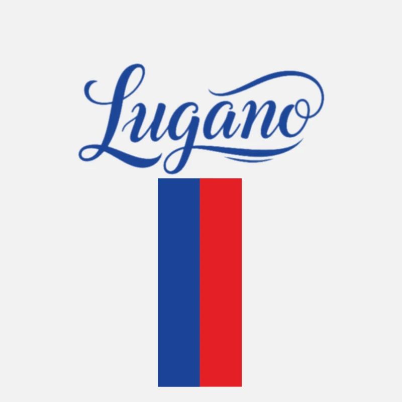 Drapeau de la ville de Lugano au design élégant