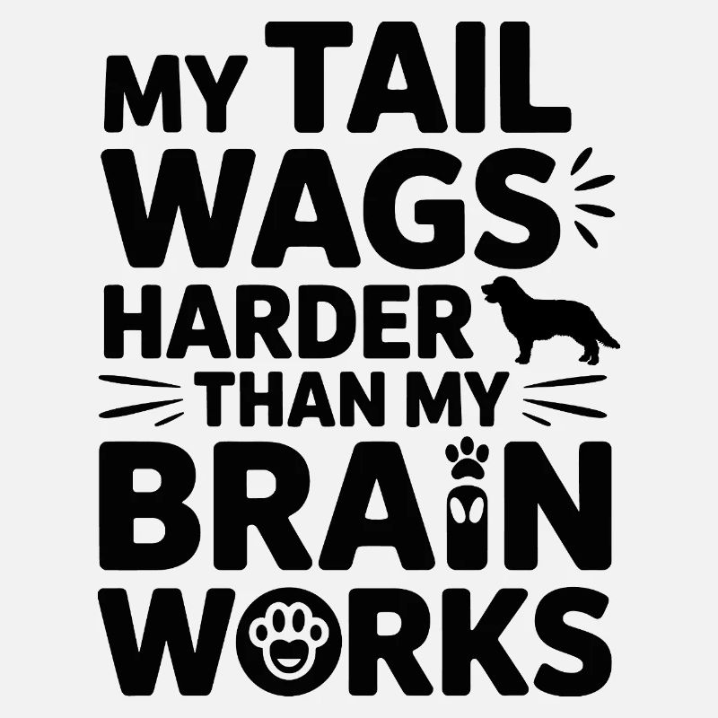 Drôle de chien citation Tail Wags