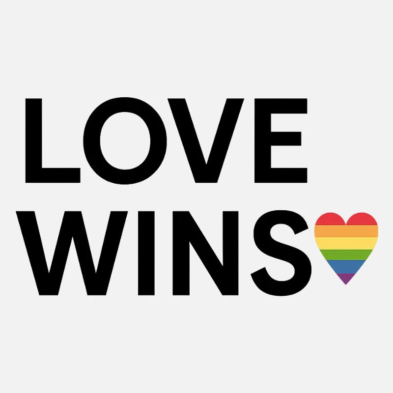 Liebe gewinnt Regenbogen-Herz-Design