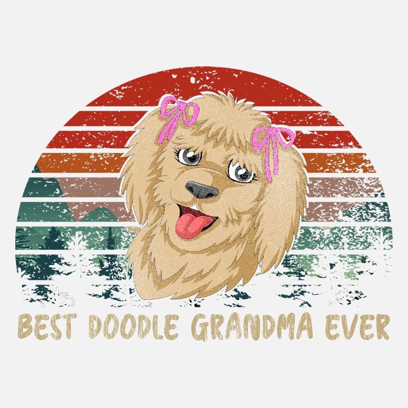 Best Doodle Grandma ever with Pink Bows
