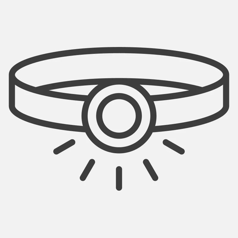 Scheinwerfer-Linien-Symbol