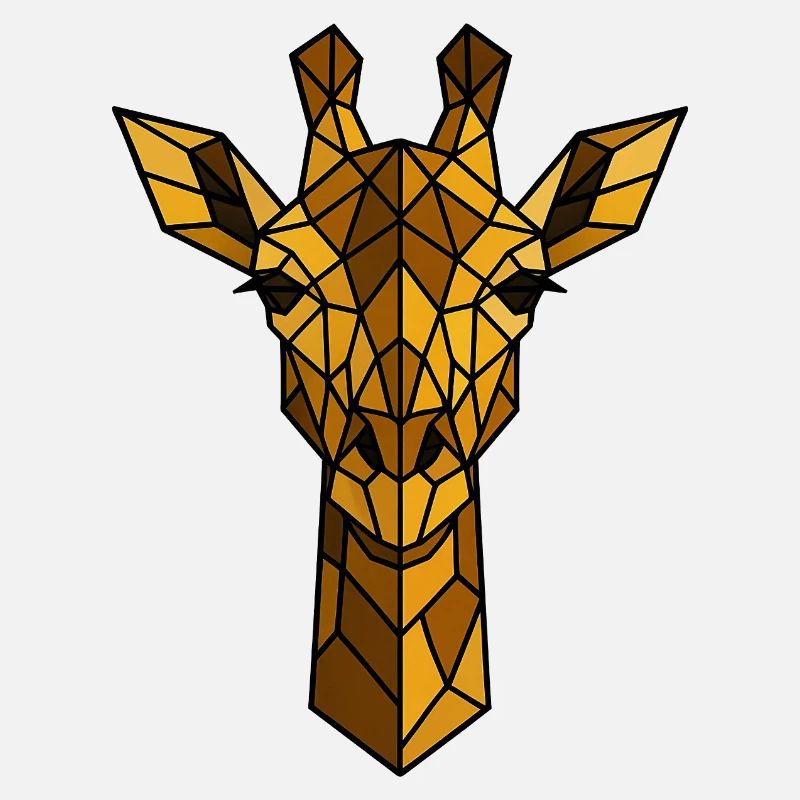 Geometric Giraffe Illustration