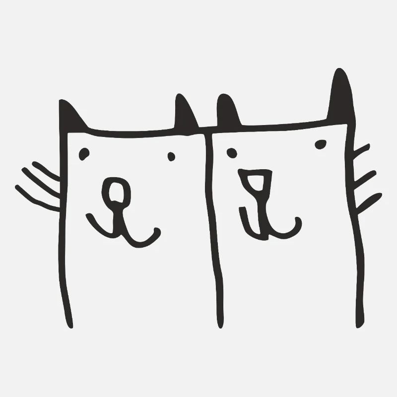 Illustration de chat ludique