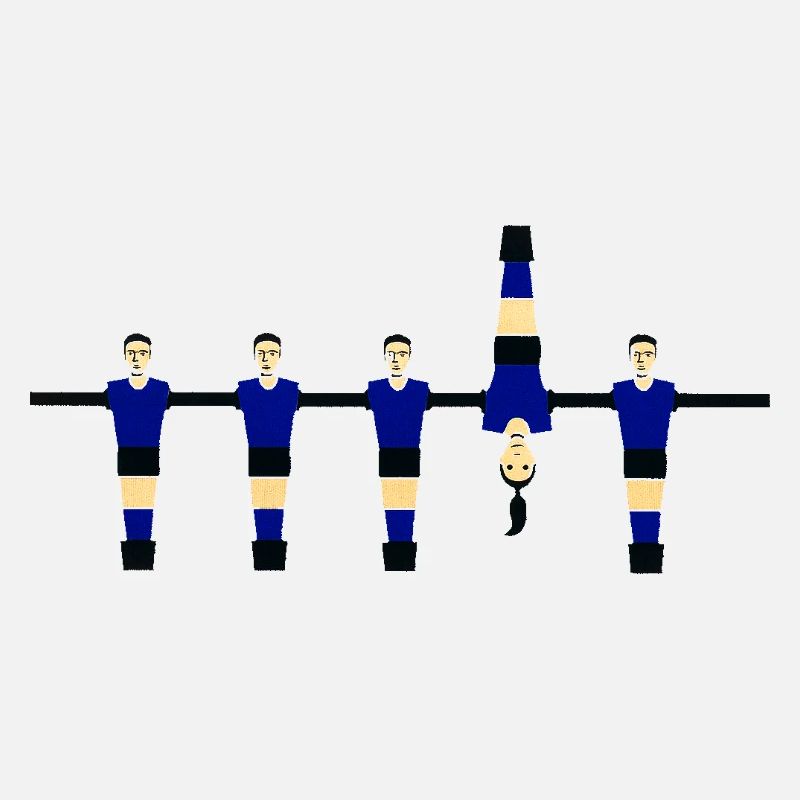 Stilisierte blaue Figuren