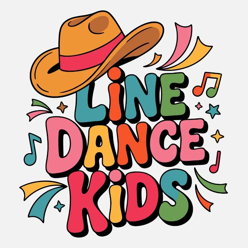 Danse en ligne pour enfants Conception de danse colorée
