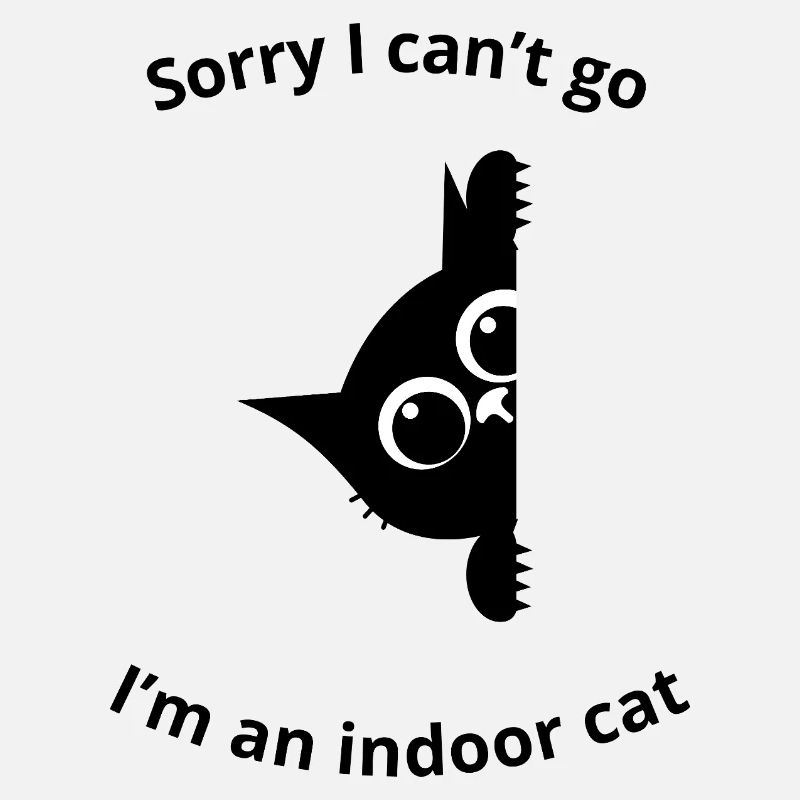 Je suis un chat d’intérieur au design mignon et drôle.