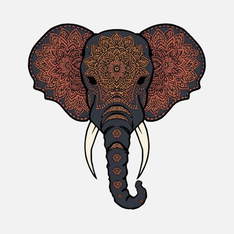Mandala Elephant Head