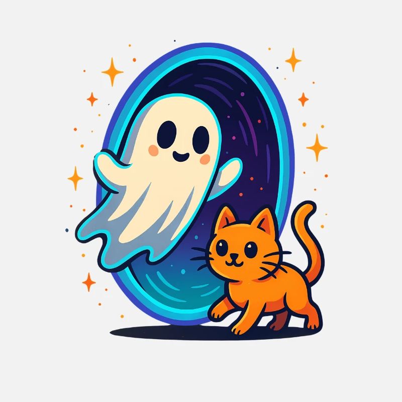 Ghost cat through star portal