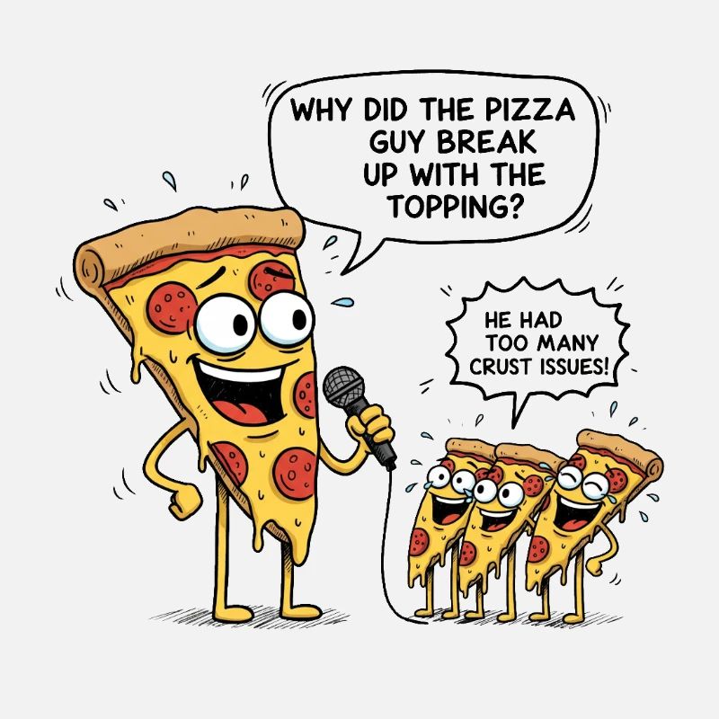 Pizza Comedy Pun – Blague gourmande drôle