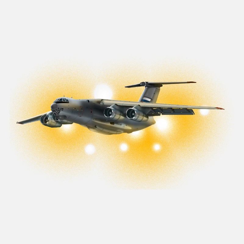 Avion-cargo en feu solaire