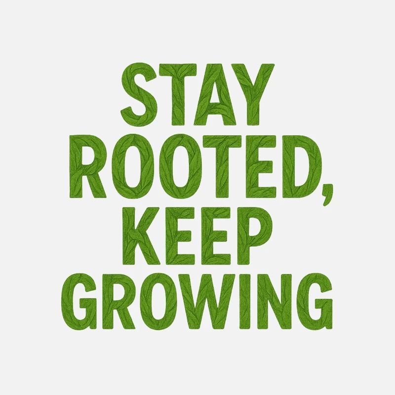 Stay Rooted Keep Growing Inspirational Typography 