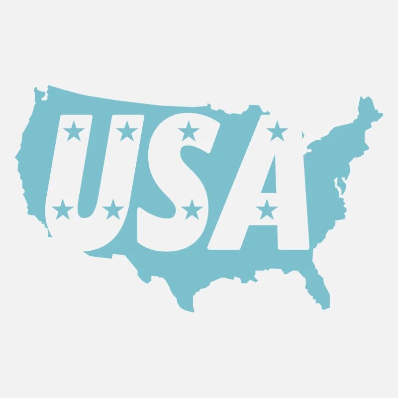 Blaue USA-Karte mit Sternen