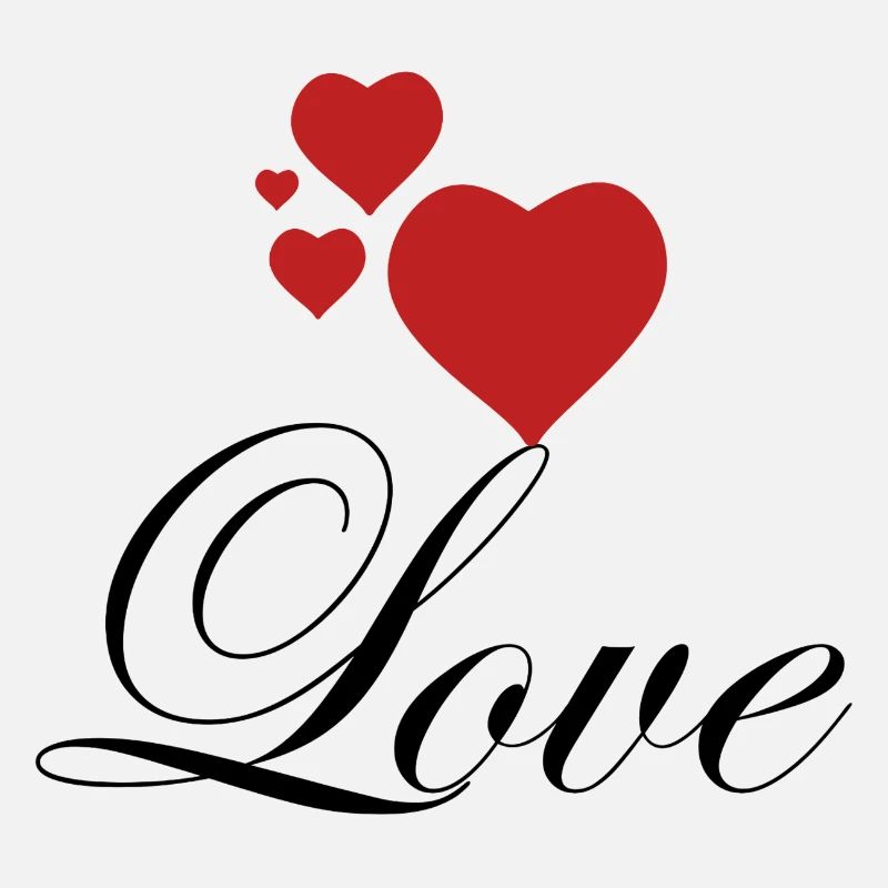 Red hearts with love