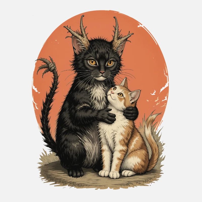 Compagnons chats à bois
