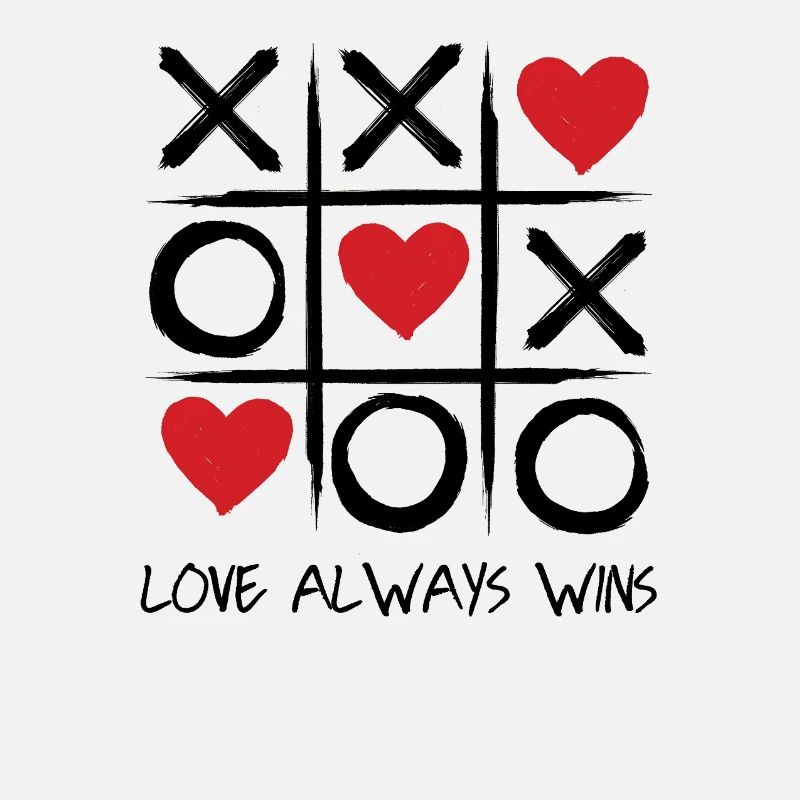 Heart Tic Tac Toe Grid Art