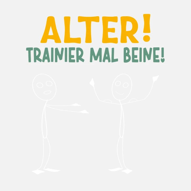 Strichmännchen ALTER TRAINIER MAL BEINE Lustiges