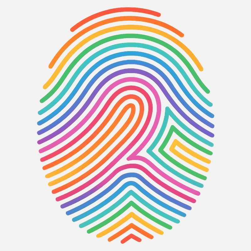 Regenbogen Fingerabdruck Muster