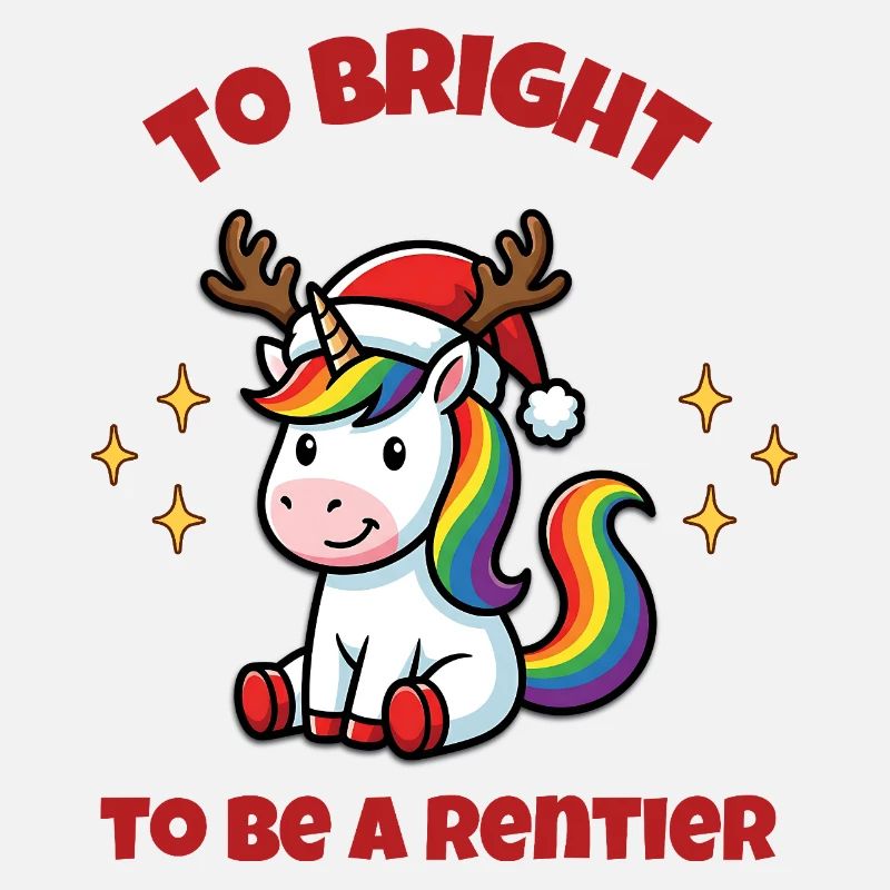Fabuleuse licorne de Noël arc-en-ciel