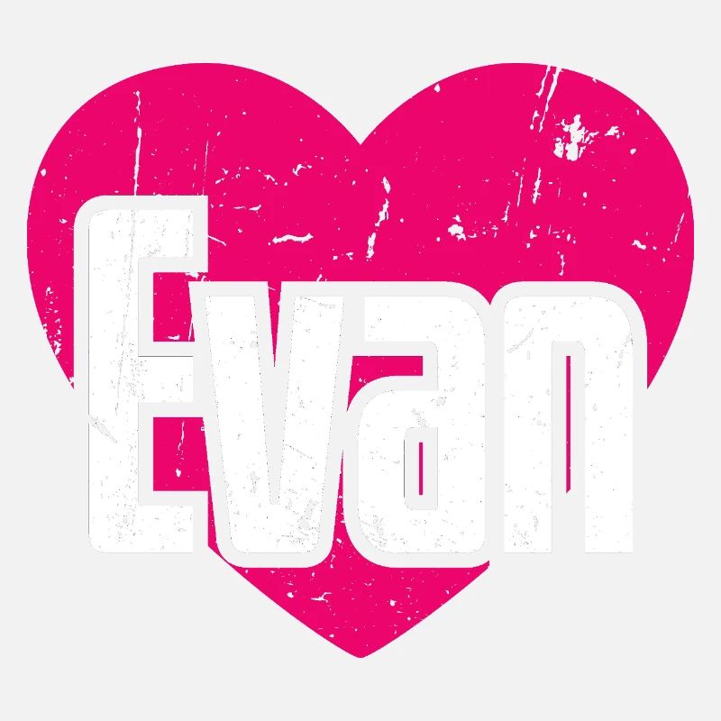 I Love Evan Pinkes Herz Ich liebe Evan