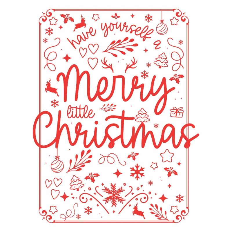 Frohe Weihnachten Rote Schrift