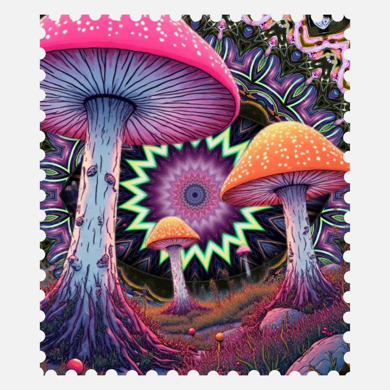 Psychedelic Mushroom Landscape